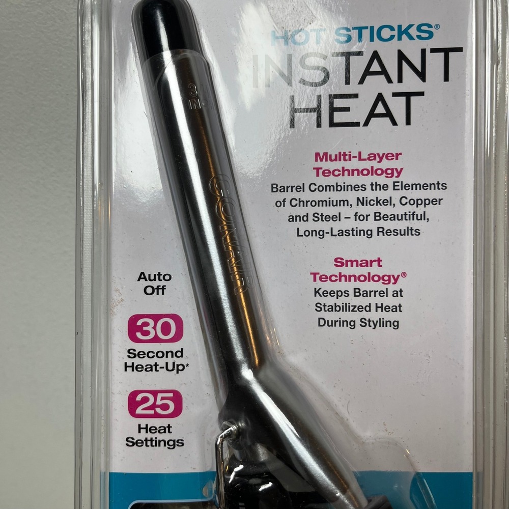 NEW Conair Hot Sticks Curling Iron 3/4 Inch Barrel Silver‎ CD81WCSR Instant Heat - Picture 5 of 9